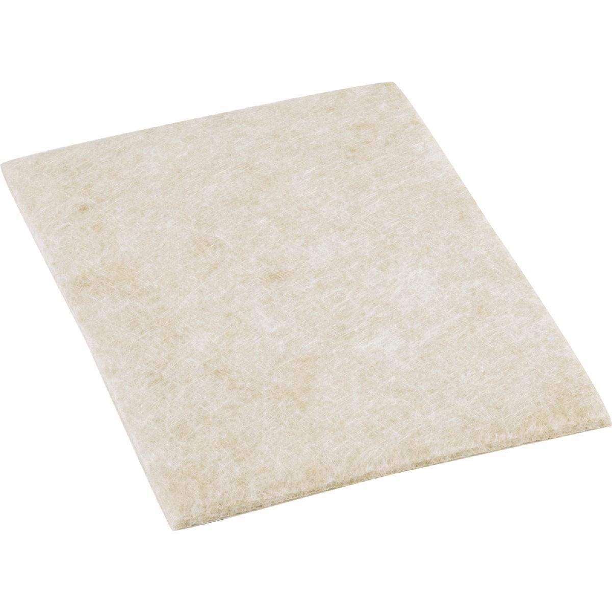 6 x 4-1/4 In. Beige Self Adhesive Felt Guard Blanket,(2-Pack)
