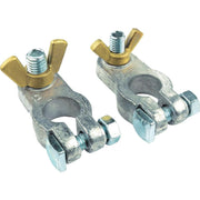 Seachoice Standard Top/Side Post Battery Terminal with Brass-Plated Nuts (2-Count)