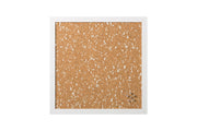 MasterVision White & Natural Cork Bulletin Board 18x18" White Frame