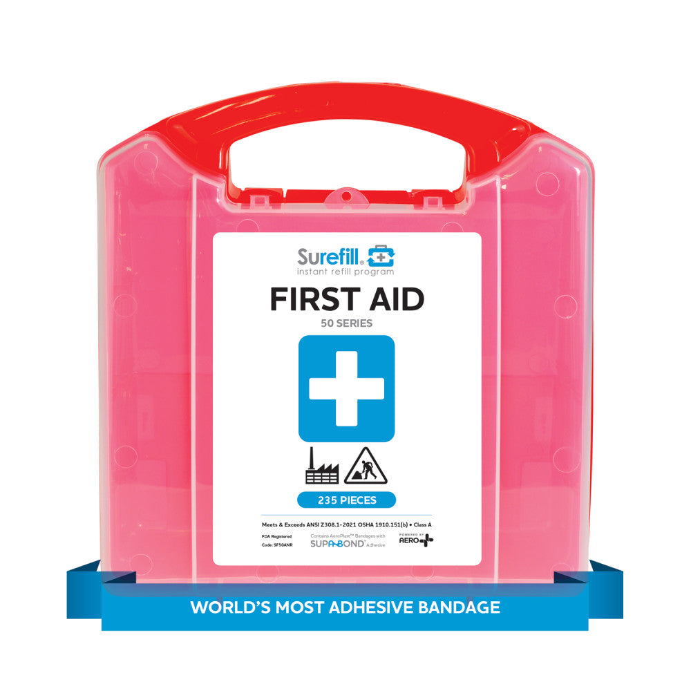Surefill® 50 ANSI 2021 A+ First Aid Kit - Retail Plastic Case