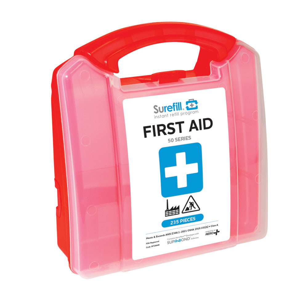 Surefill® 50 ANSI 2021 A+ First Aid Kit - Retail Plastic Case