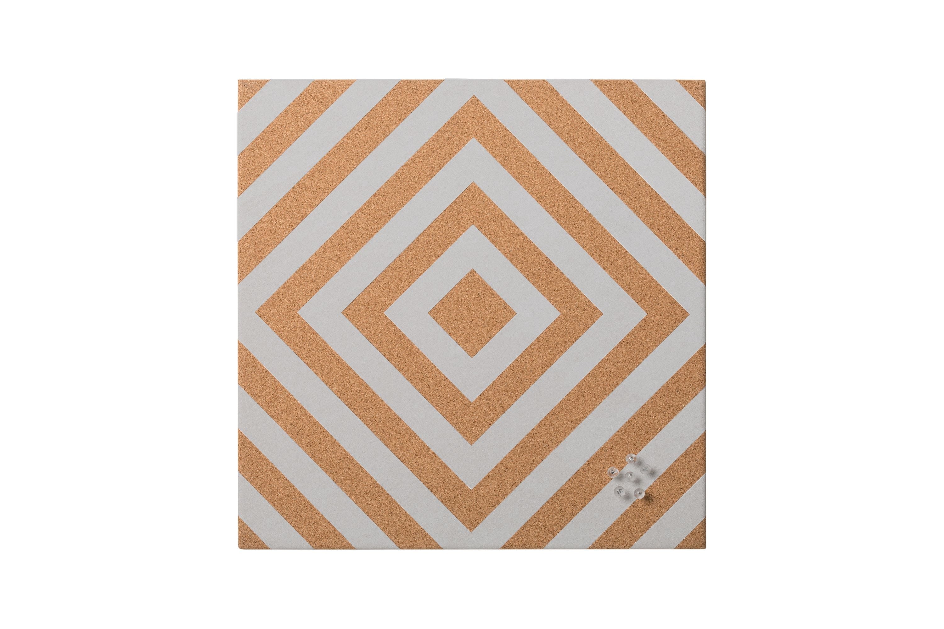 MasterVision White & Natural Cork Frameless Bulletin Board 16x16"