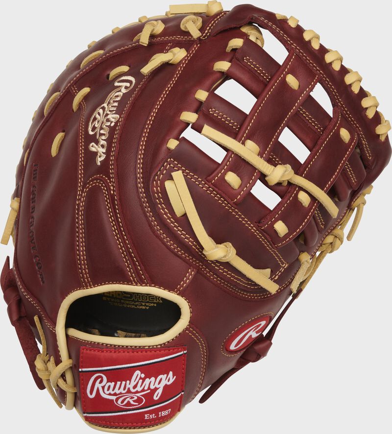 Rawlings Sandlot Series First Base Mitt 12.5-Inch Baseball Glove - Left Hand Thrower - Sherry