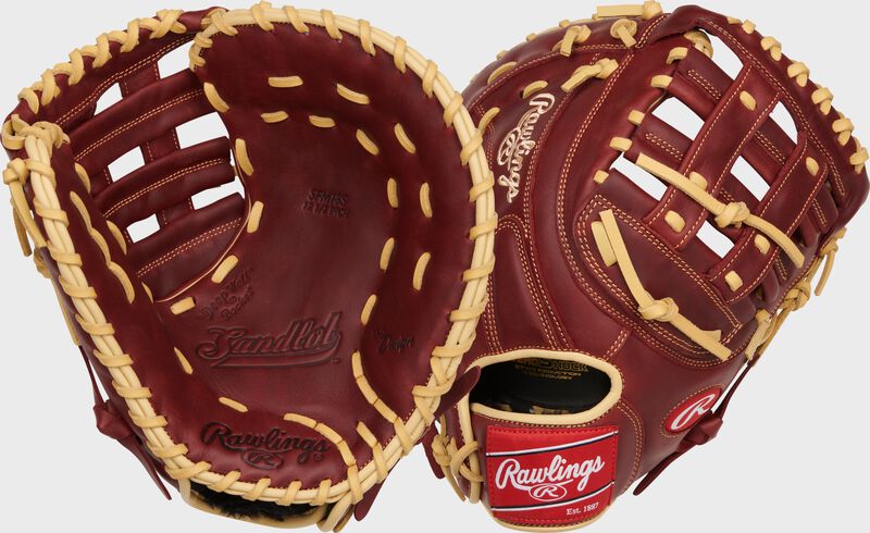 Rawlings Sandlot Series First Base Mitt 12.5-Inch Baseball Glove - Left Hand Thrower - Sherry