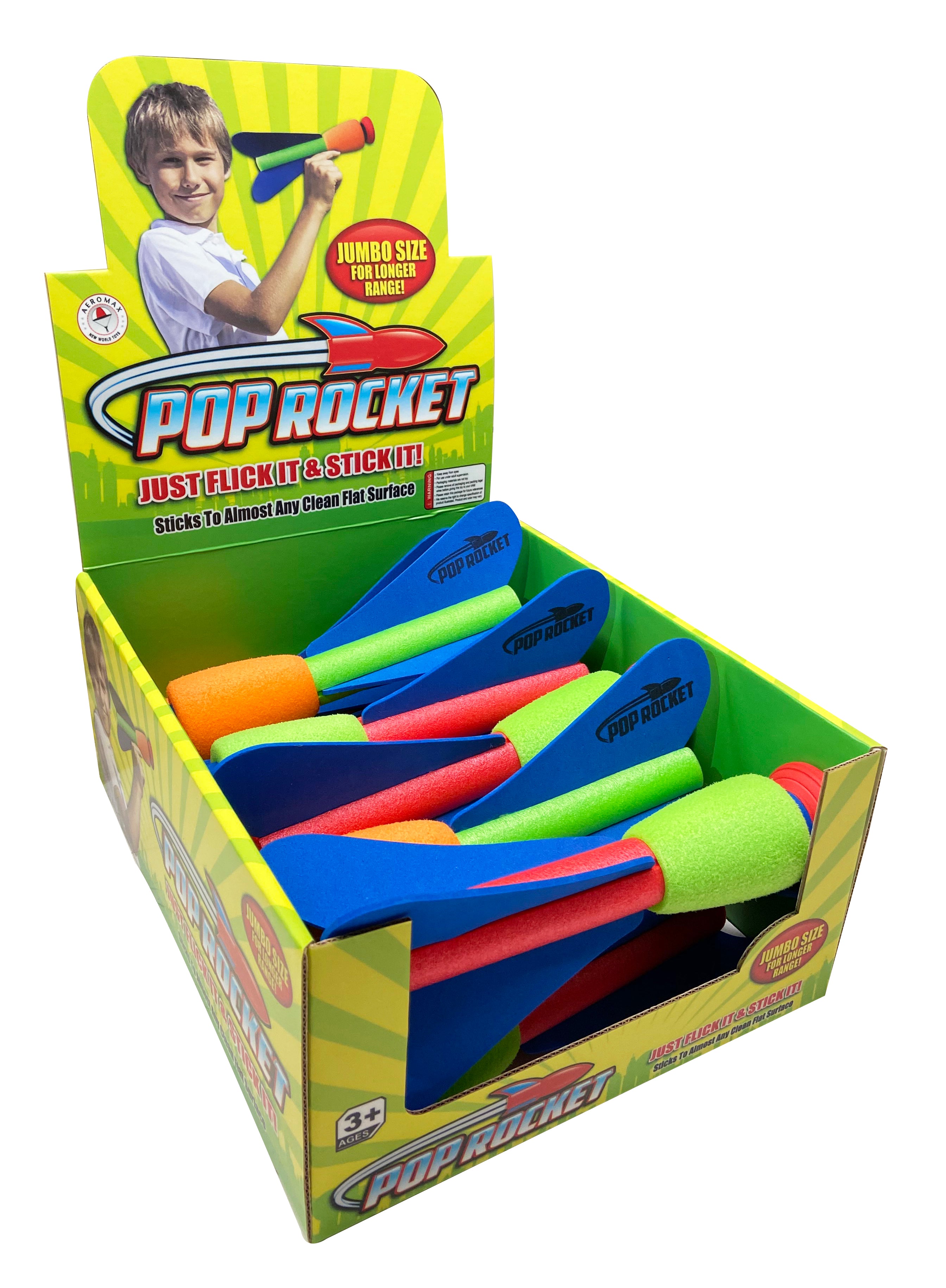 Pop Rocket Super Foam Rocket, 12pc Display