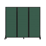 Light Duty Room Divider, 6'1" x 6'5", Black Frame, Mallard