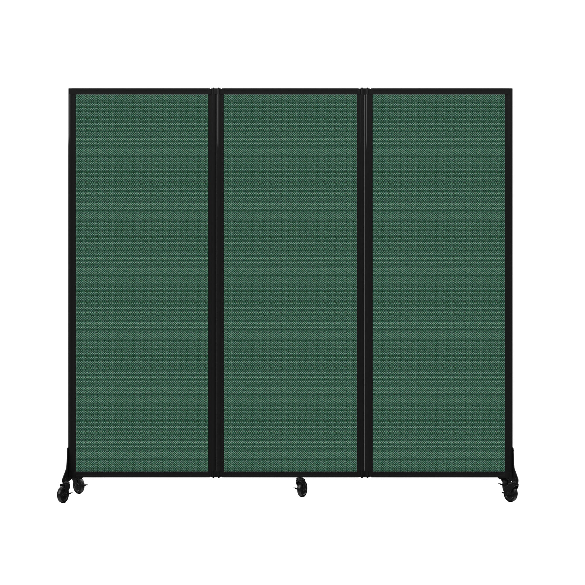 Light Duty Room Divider, 6'1" x 6'5", Black Frame, Mallard