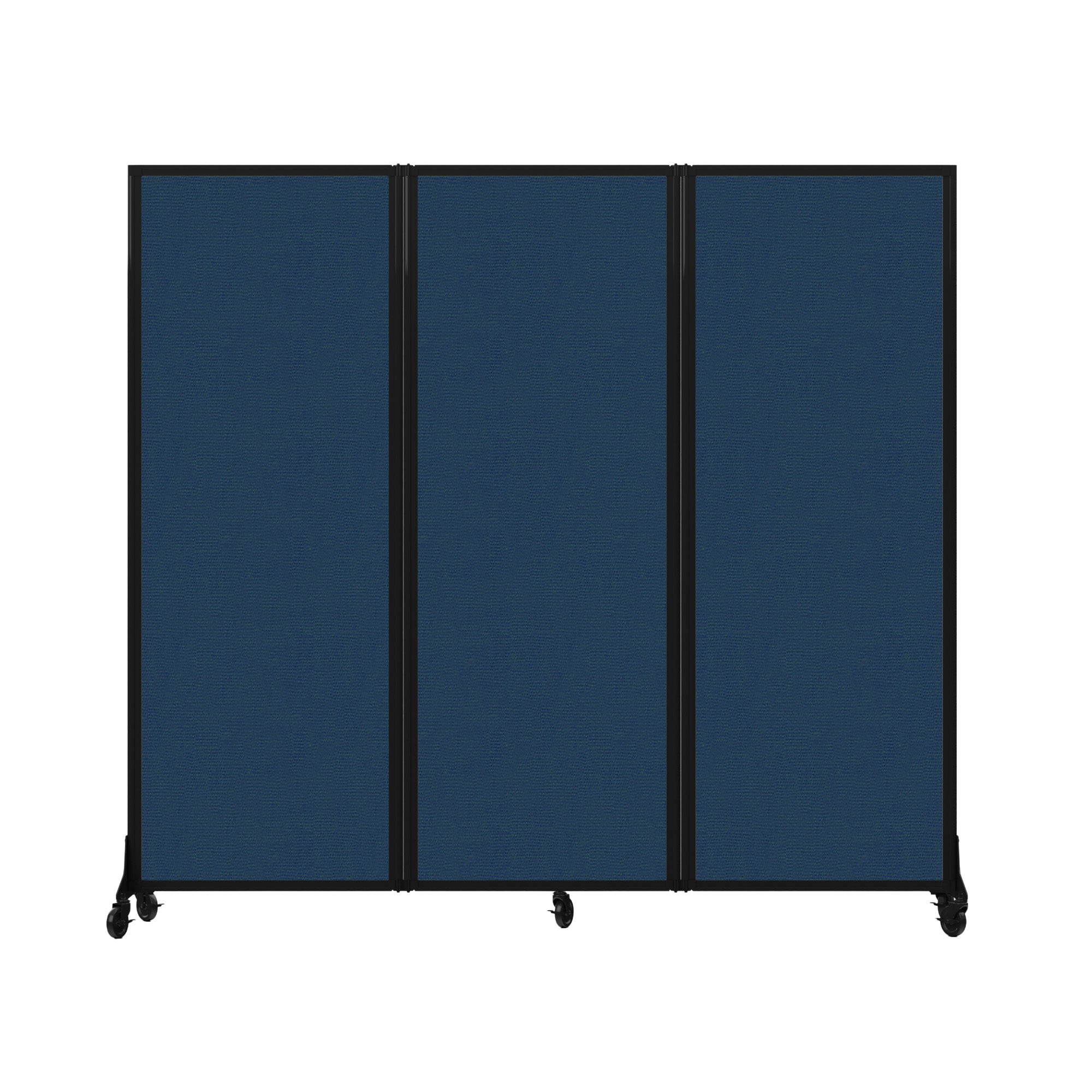 Light Duty Room Divider, 6'1" x 6'5", Black Frame, Navy