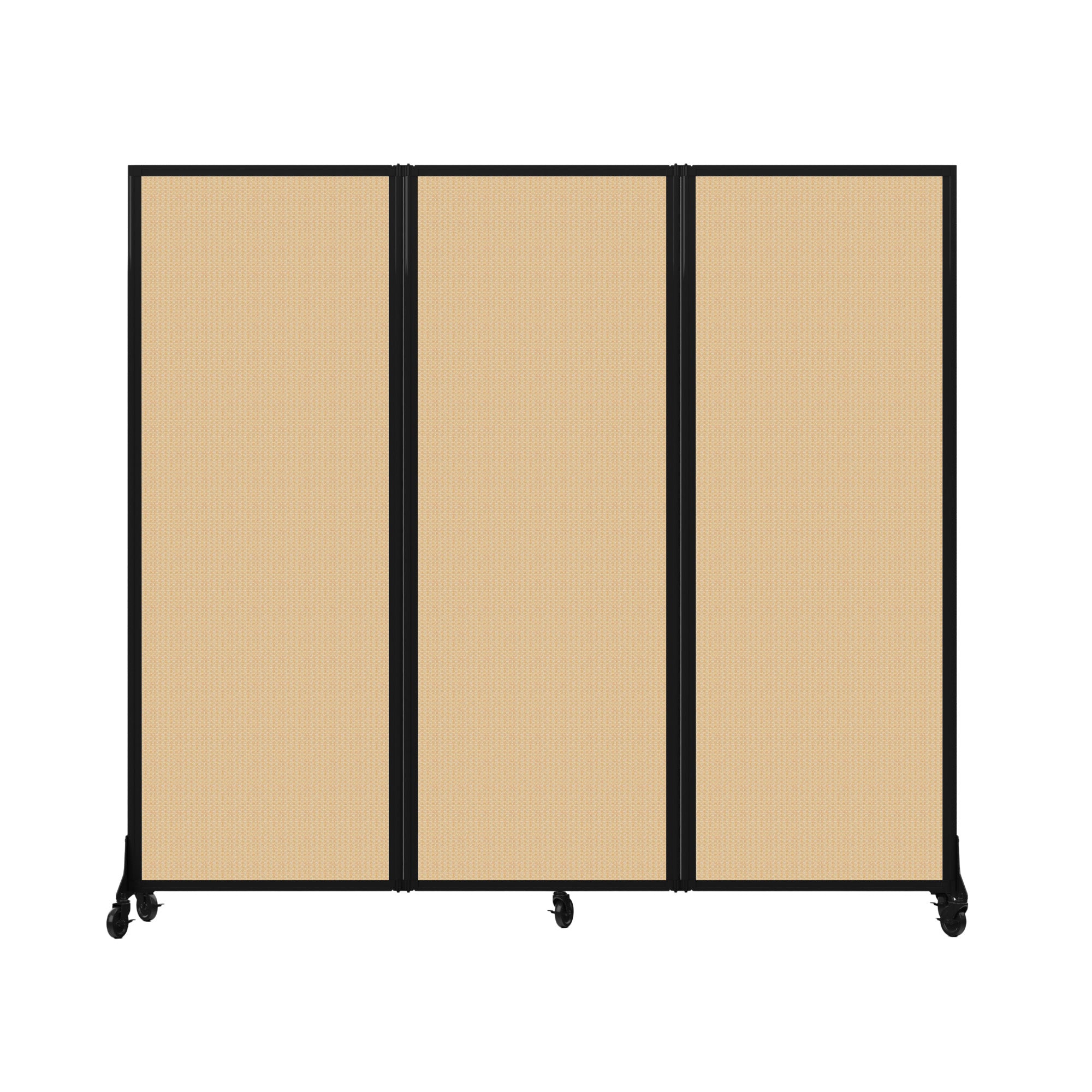 Light Duty Room Divider, 6'1" x 6'5", Black Frame, Desert