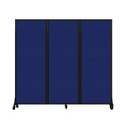 Light Duty Room Divider, 6'1" x 6'5", Black Frame, Royal