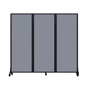 Light Duty Room Divider, 6'1" x 6'5", Black Frame, Blue Tide Vinyl