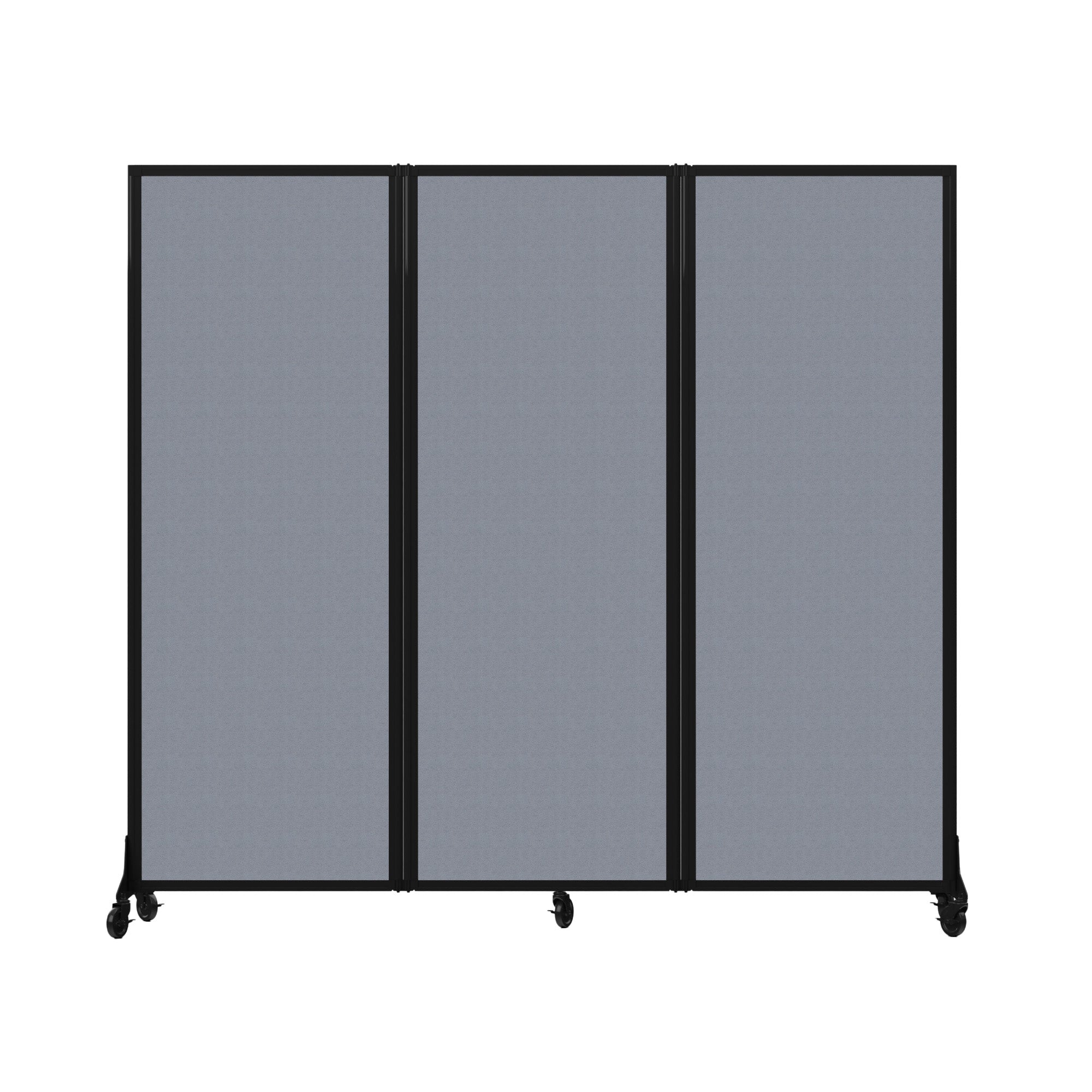 Light Duty Room Divider, 6'1" x 6'5", Black Frame, Blue Tide Vinyl