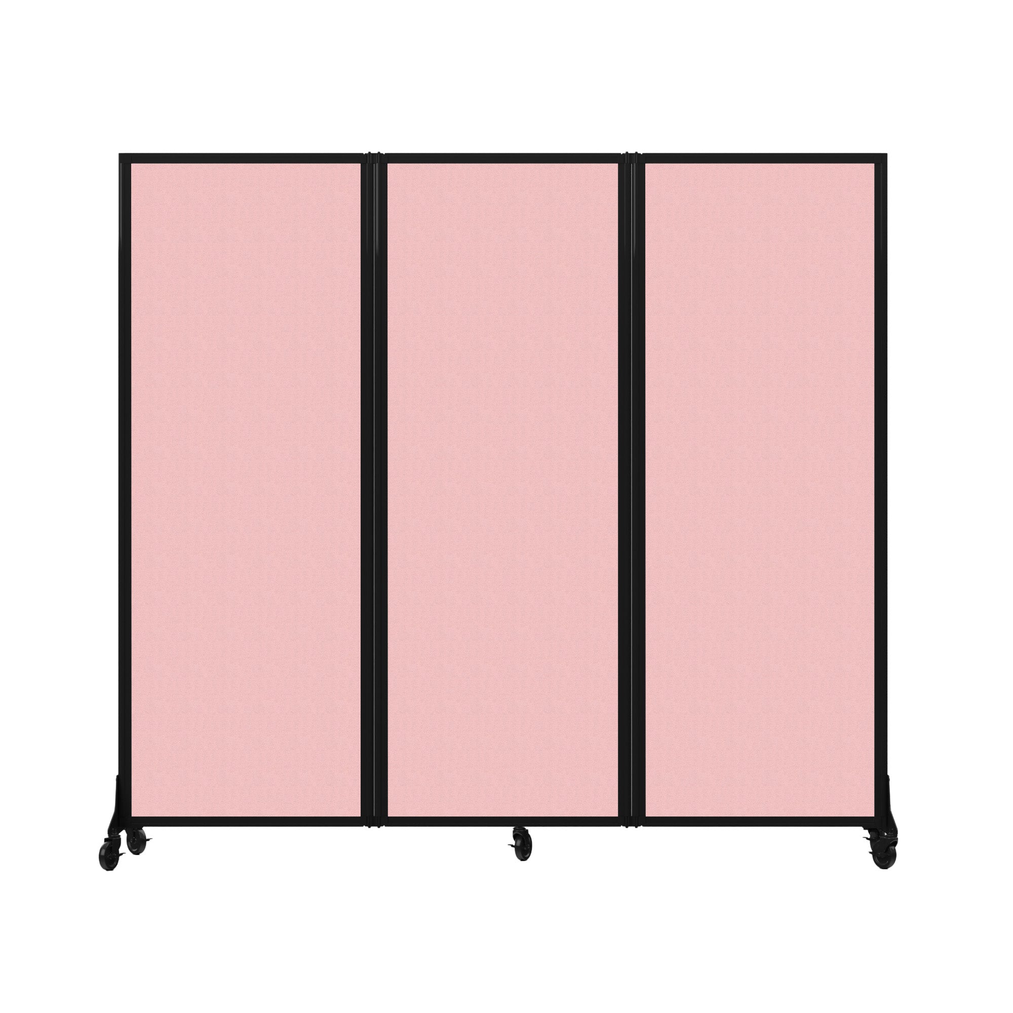 Light Duty Room Divider, 6'1" x 6'5", Black Frame, Raspberry Mist Vinyl