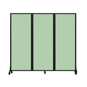 Light Duty Room Divider, 6'1" x 6'5", Black Frame, Mint Vinyl