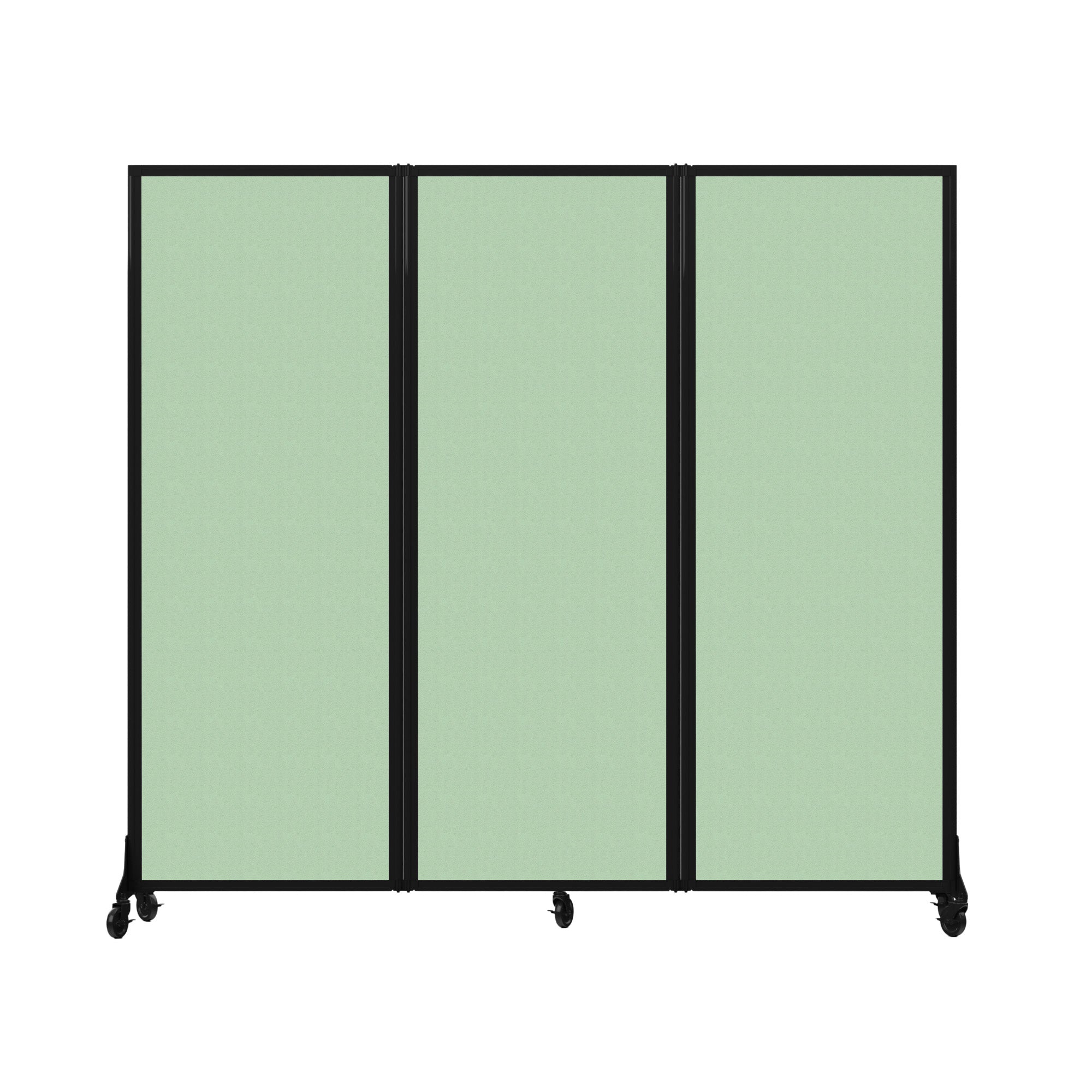 Light Duty Room Divider, 6'1" x 6'5", Black Frame, Mint Vinyl