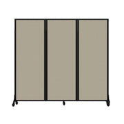 Light Duty Room Divider, 6'1" x 6'5", Black Frame, Hazelnut Vinyl