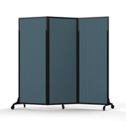 Light Duty Room Divider, 6'1" x 6'5", Black Frame, Lake
