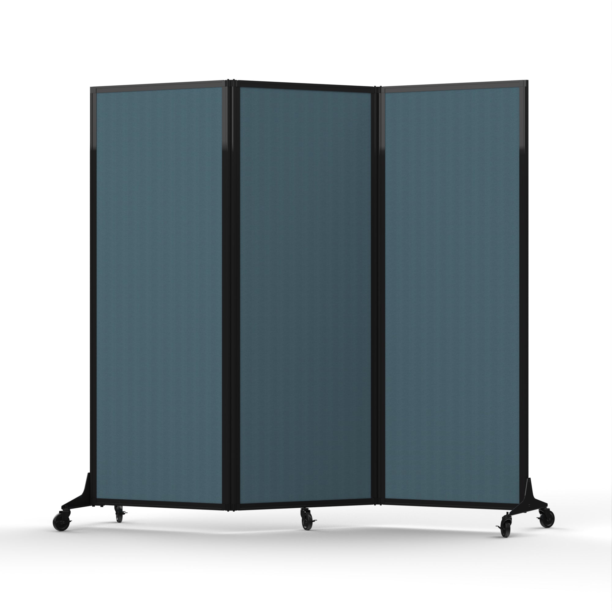 Light Duty Room Divider, 6'1" x 6'5", Black Frame, Lake