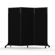 Light Duty Room Divider, 6'1" x 6'5", Black Frame, Black