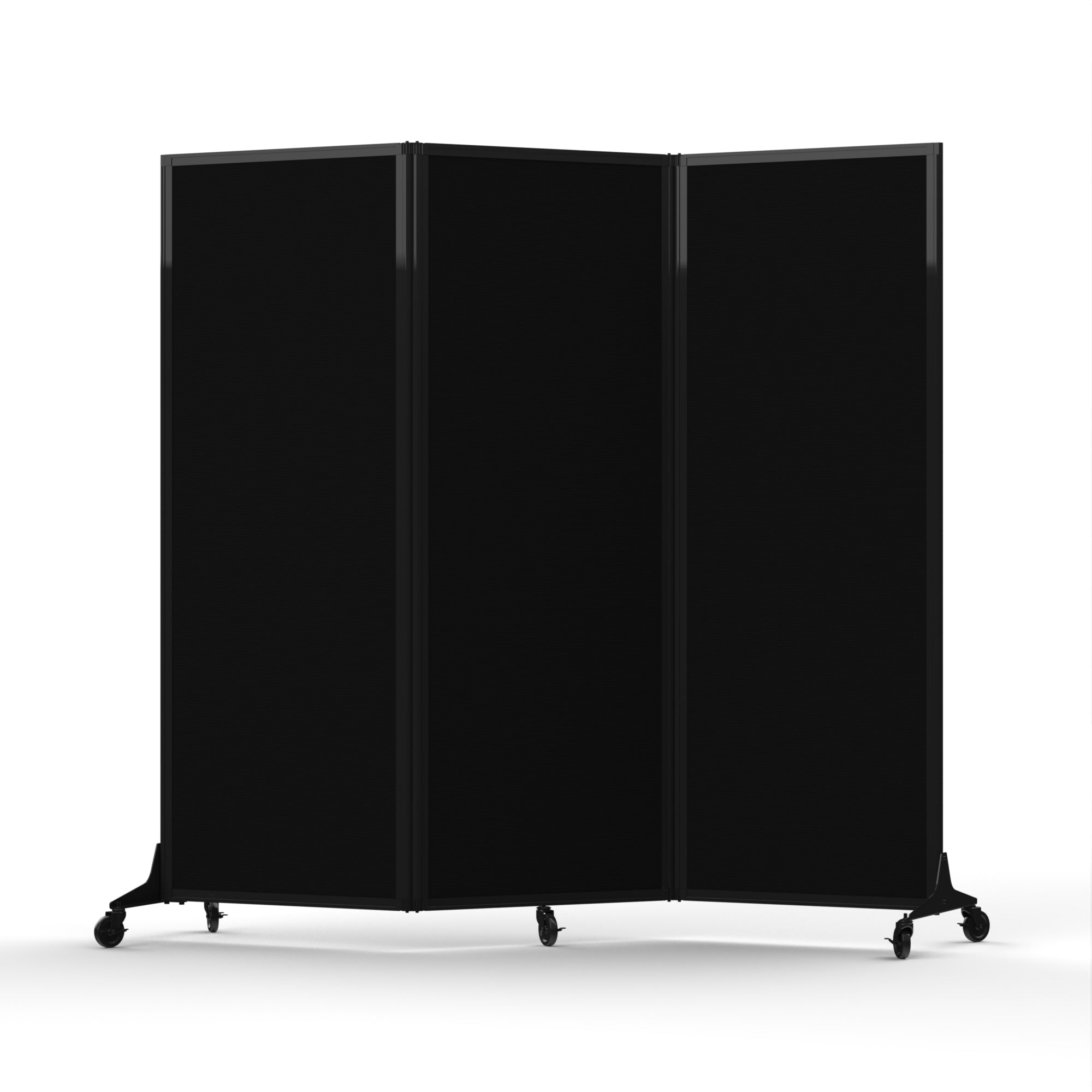 Light Duty Room Divider, 6'1" x 6'5", Black Frame, Black