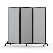 Light Duty Room Divider, 6'1" x 6'5", Black Frame, Vinyl Granite