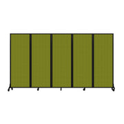 Light Duty Room Divider, 6'1" x 10'8", Black Frame, Apple Green