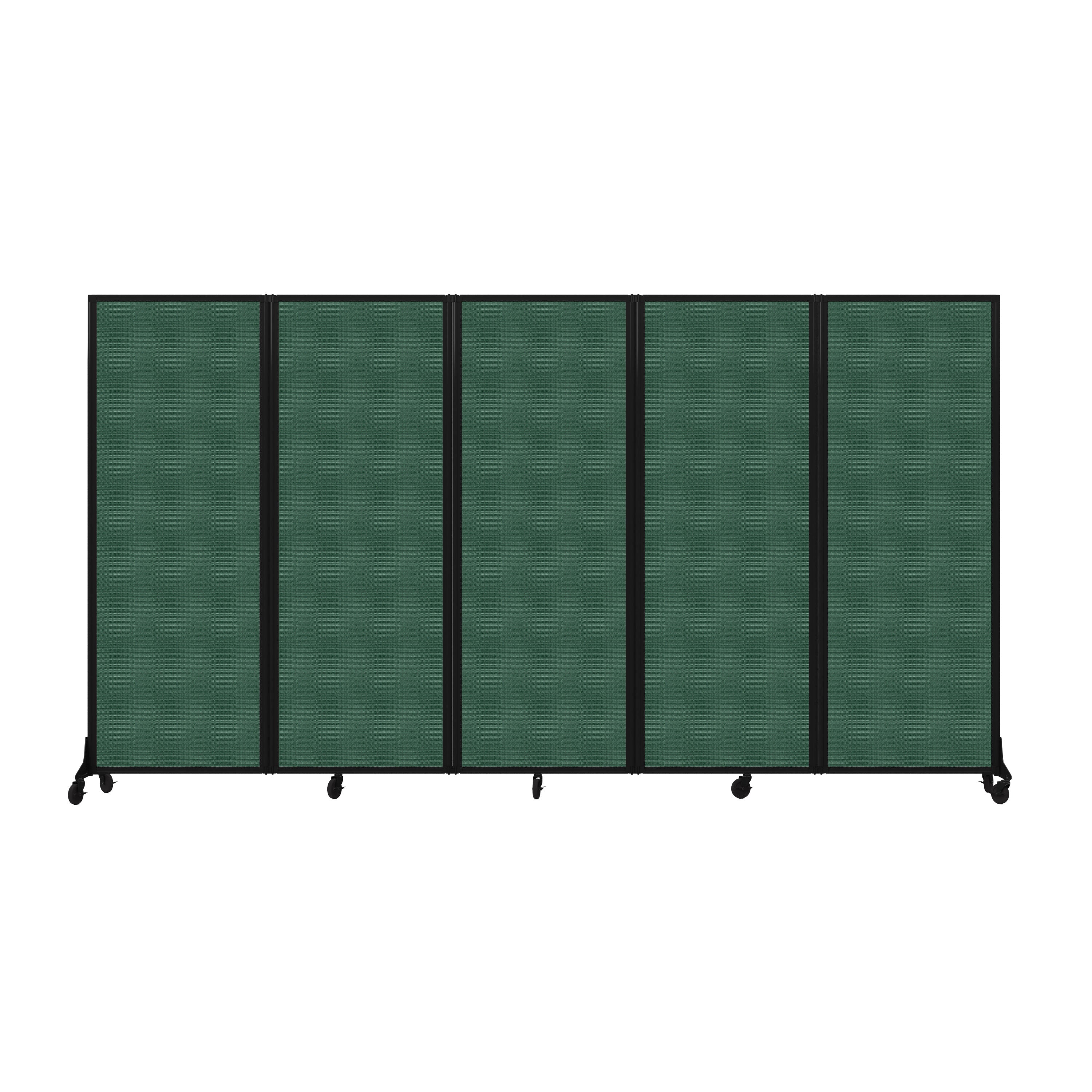 Light Duty Room Divider, 6'1" x 10'8", Black Frame, Mallard