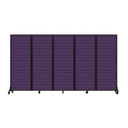 Light Duty Room Divider, 6'1" x 10'8", Black Frame, Purple