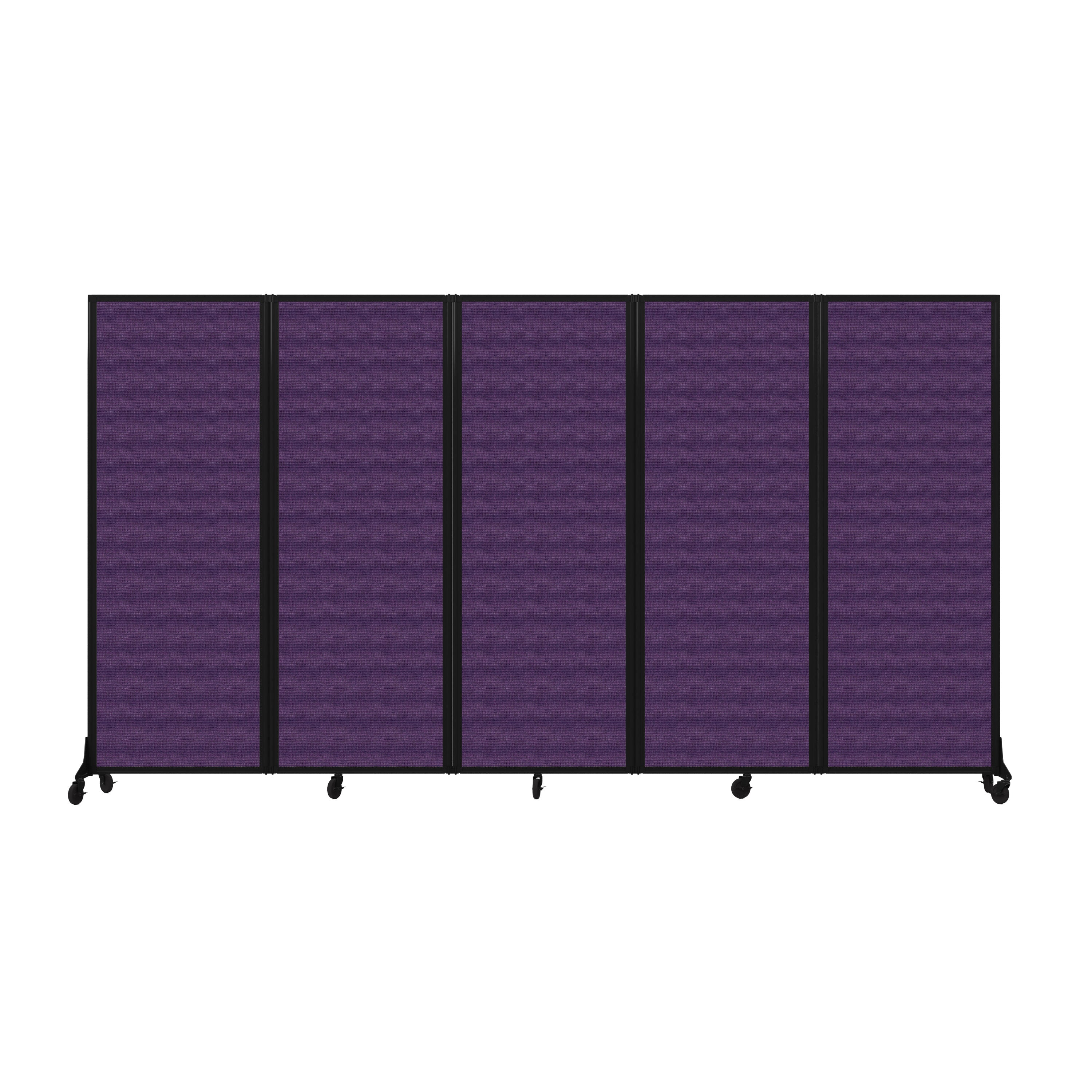 Light Duty Room Divider, 6'1" x 10'8", Black Frame, Purple