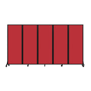 Light Duty Room Divider, 6'1" x 10'8", Black Frame, Primary Red
