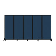 Light Duty Room Divider, 6'1" x 10'8", Black Frame, Navy