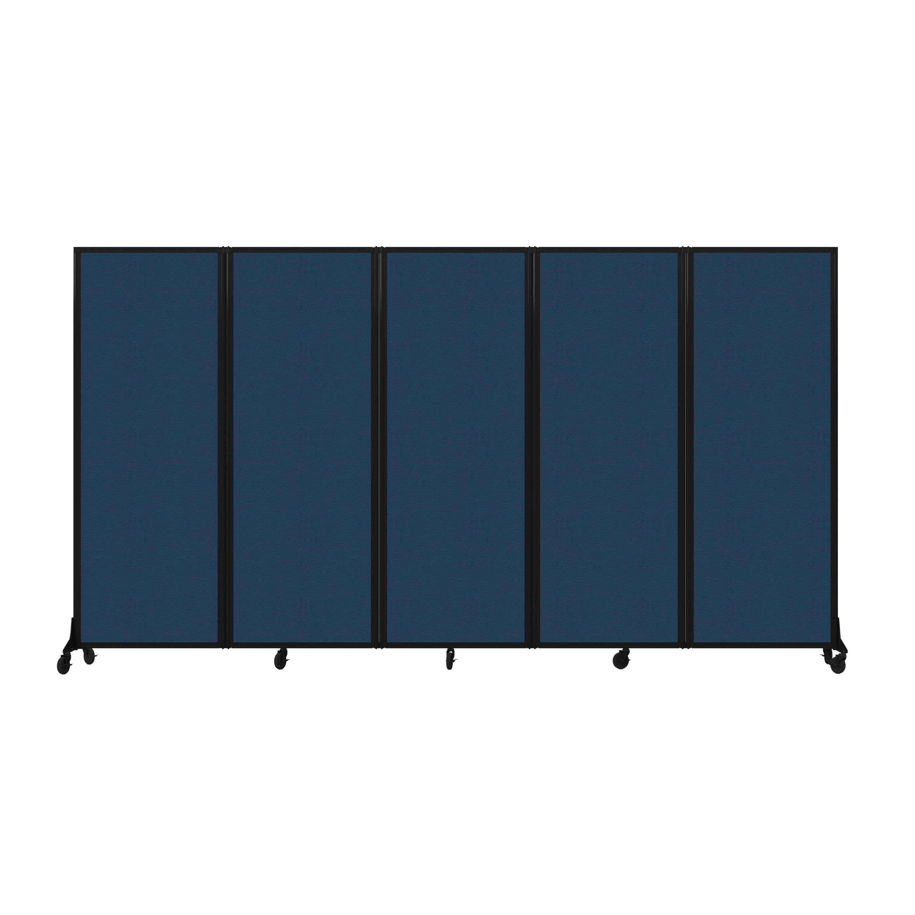Light Duty Room Divider, 6'1" x 10'8", Black Frame, Navy