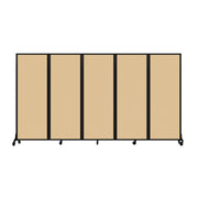 Light Duty Room Divider, 6'1" x 10'8", Black Frame, Desert