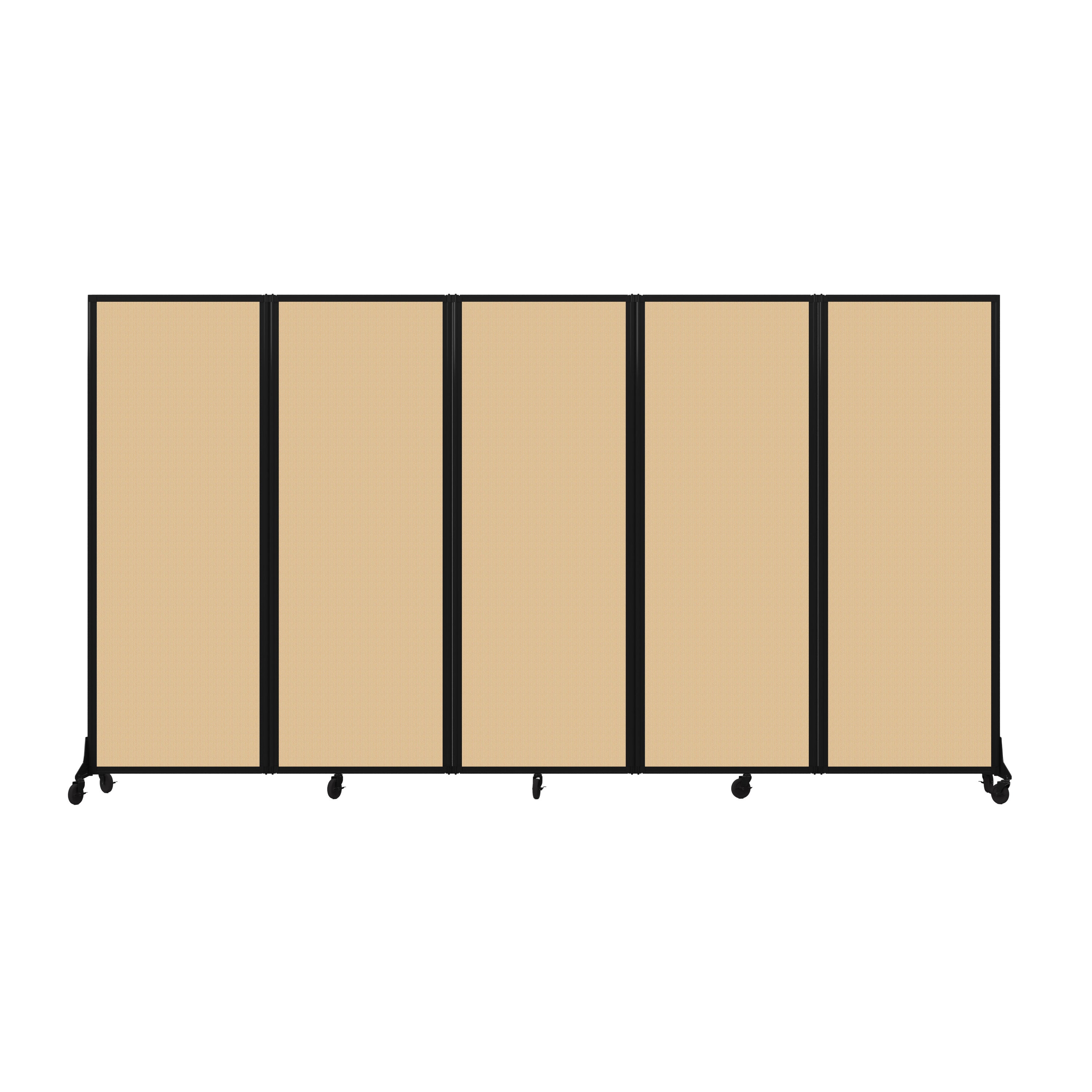 Light Duty Room Divider, 6'1" x 10'8", Black Frame, Desert