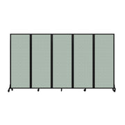 Light Duty Room Divider, 6'1" x 10'8", Black Frame, Sea Green