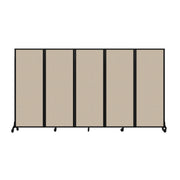Light Duty Room Divider, 6'1" x 10'8", Black Frame, Sand