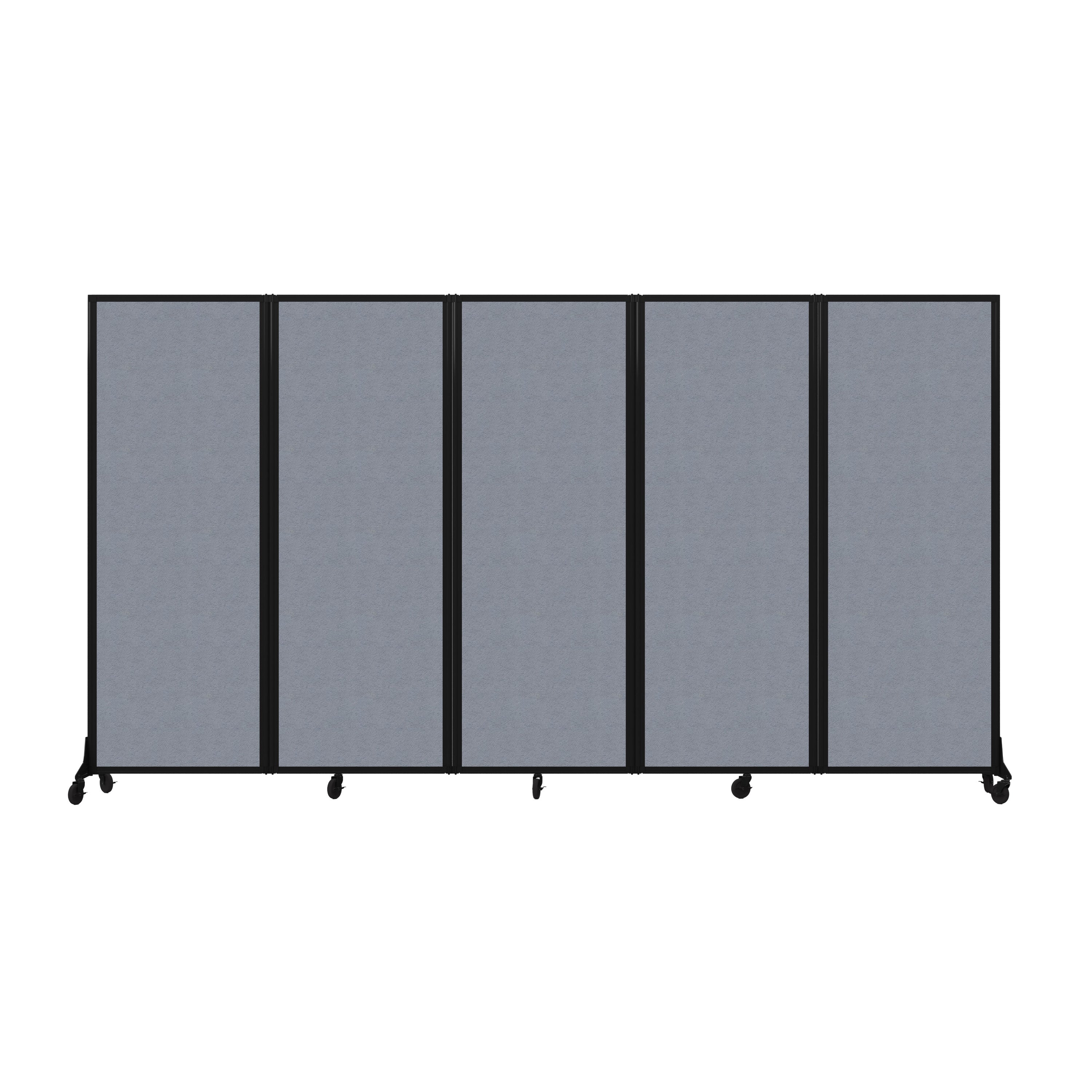 Light Duty Room Divider, 6'1" x 10'8", Black Frame, Blue Tide Vinyl