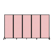 Light Duty Room Divider, 6'1" x 10'8", Black Frame, Raspberry