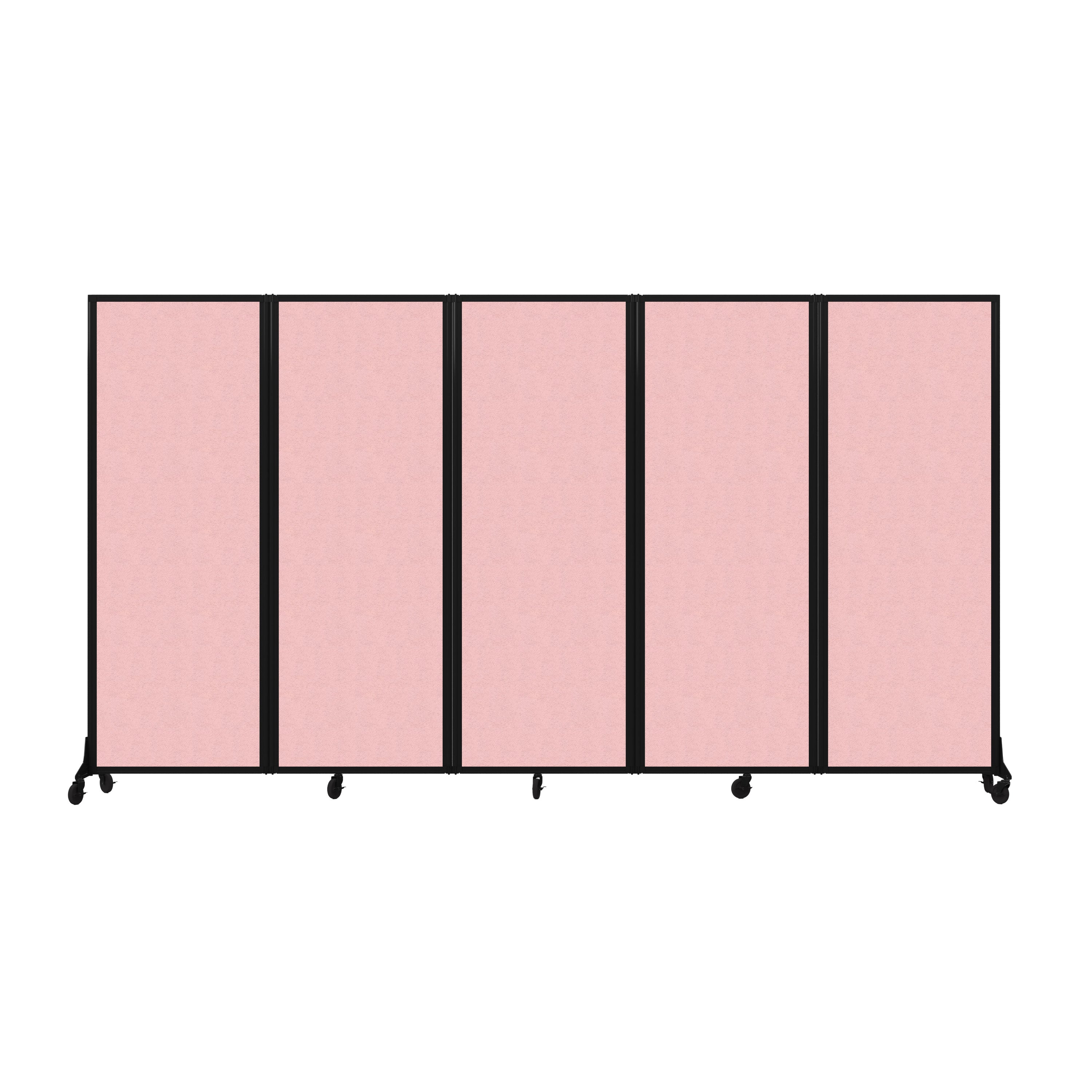 Light Duty Room Divider, 6'1" x 10'8", Black Frame, Raspberry