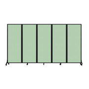 Light Duty Room Divider, 6'1" x 10'8", Black Frame, Mint Vinyl