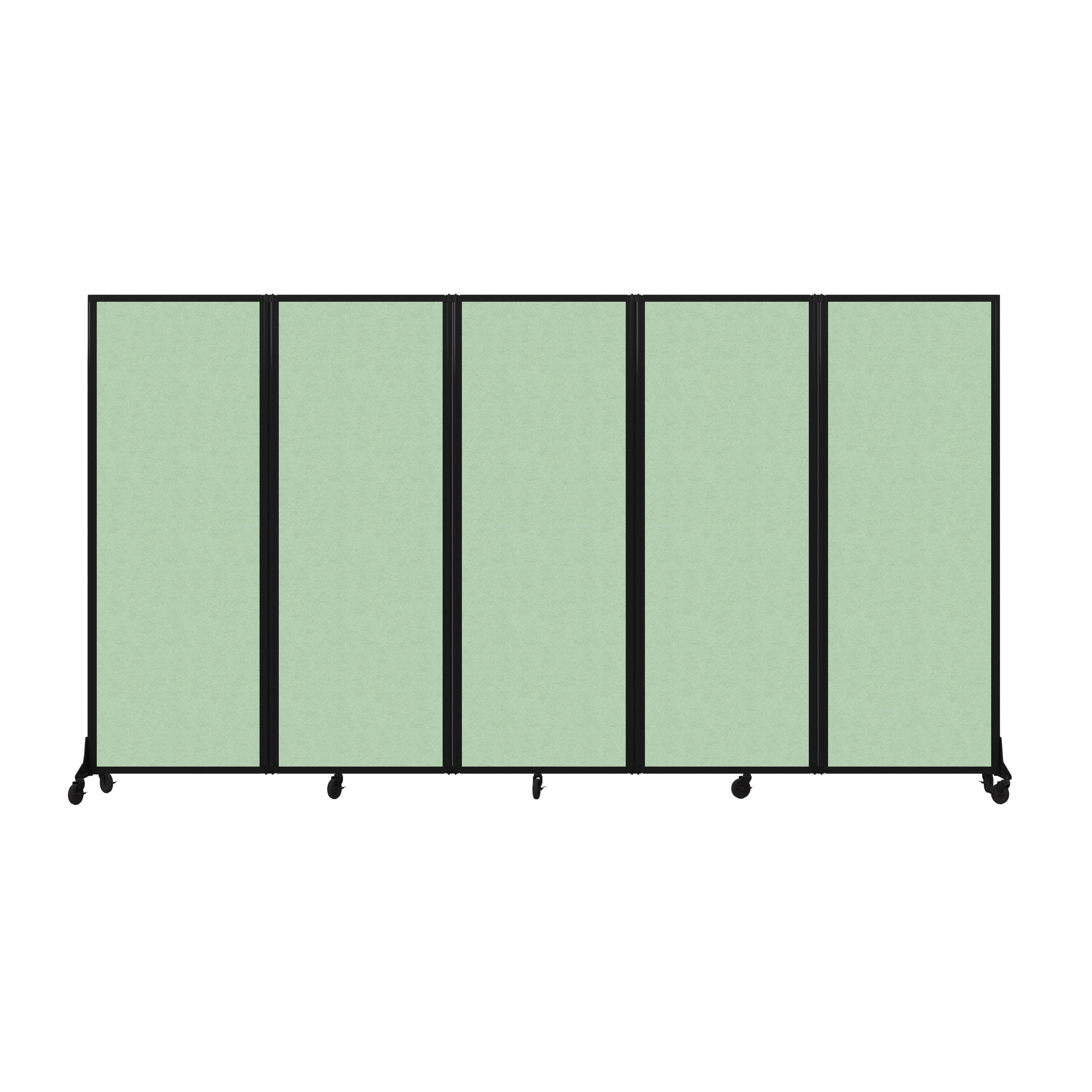 Light Duty Room Divider, 6'1" x 10'8", Black Frame, Mint Vinyl