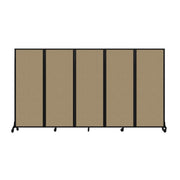 Light Duty Room Divider, 6'1" x 10'8", Black Frame, Sandalwood Vinyl