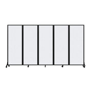 Light Duty Room Divider, 6'1" x 10'8", Black Frame, Ice Vinyl