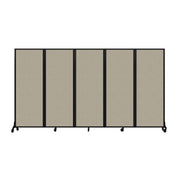 Light Duty Room Divider, 6'1" x 10'8", Black Frame, Hazelnut Vinyl