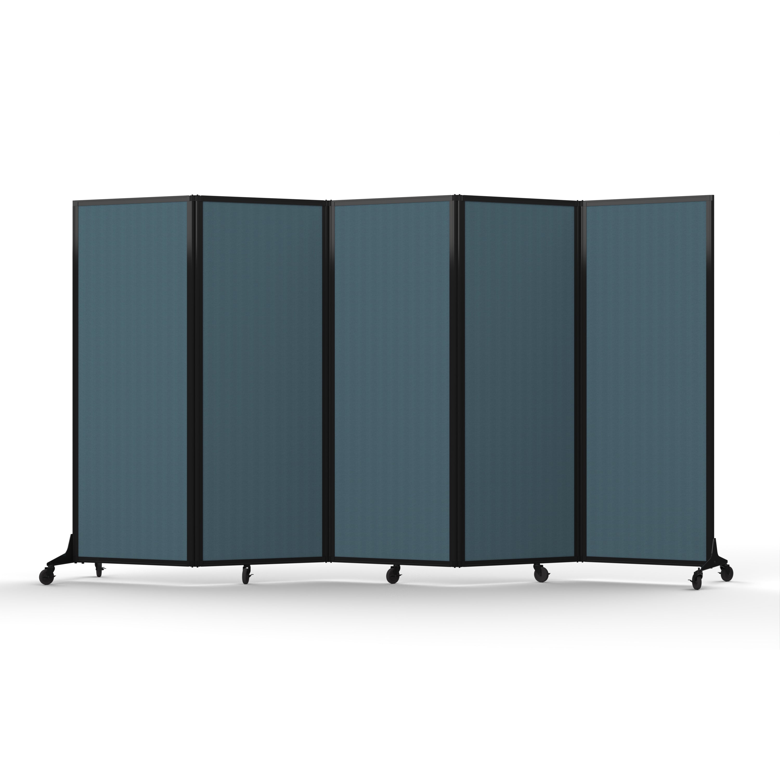 Light Duty Room Divider, 6'1" x 10'8", Black Frame, Lake
