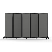 Light Duty Room Divider, 6'1" x 10'8", Black Frame, Stone