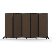 Light Duty Room Divider, 6'1" x 10'8", Black Frame, Walnut