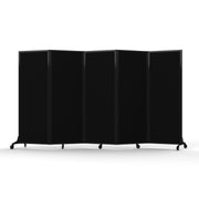 Light Duty Room Divider, 6'1" x 10'8", Black Frame, Black
