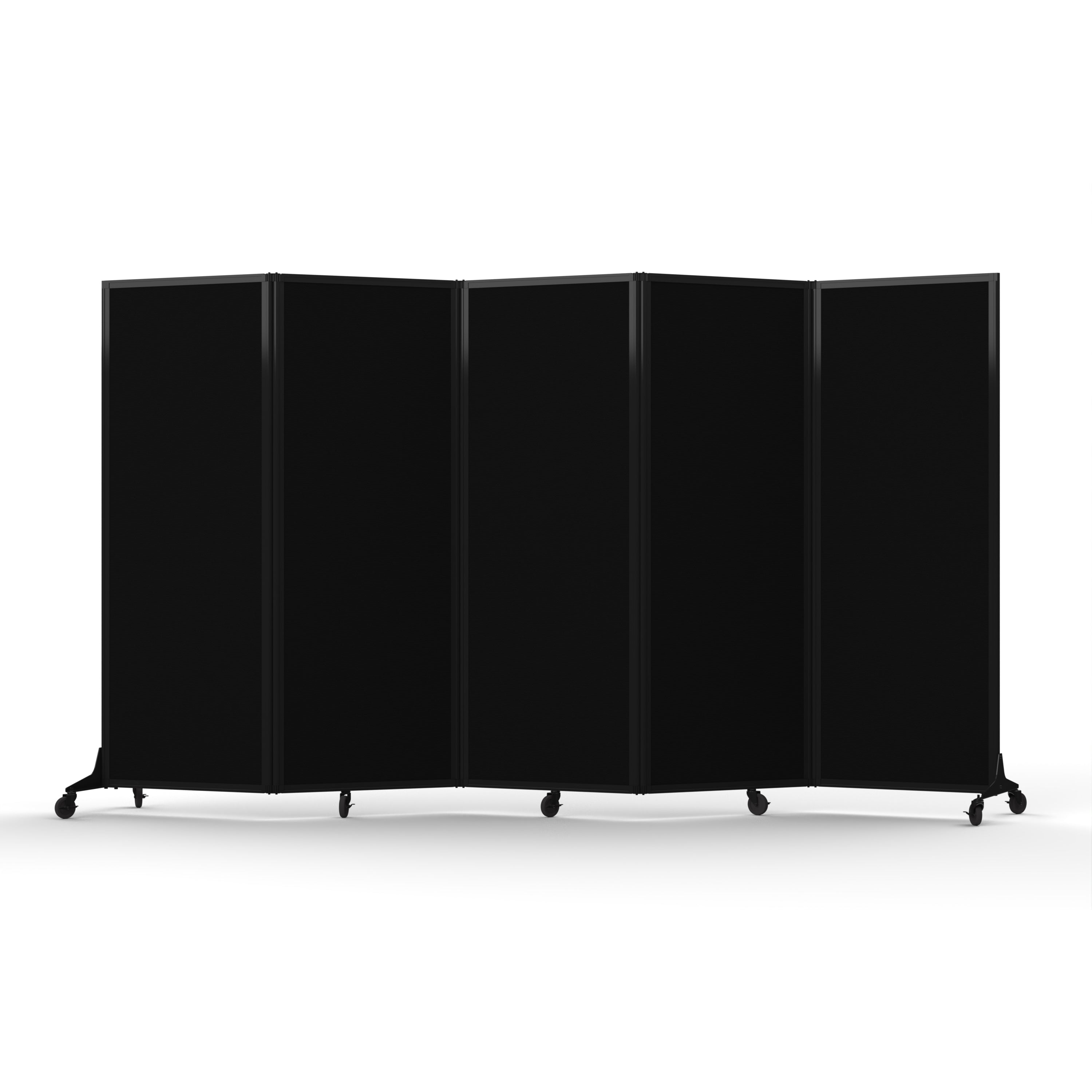 Light Duty Room Divider, 6'1" x 10'8", Black Frame, Black