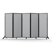 Light Duty Room Divider, 6'1" x 10'8", Black Frame, Vinyl Granite